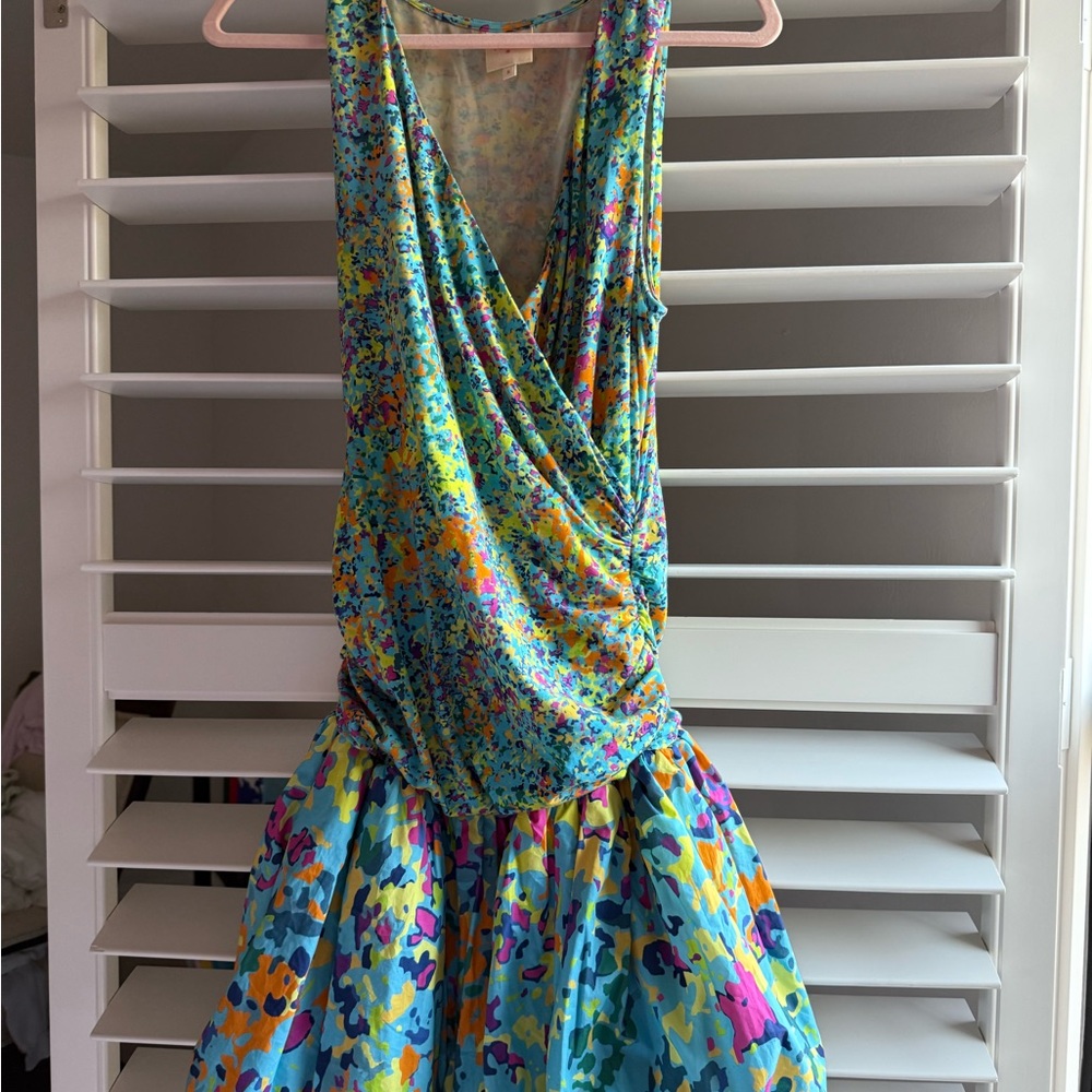 Plenty by Tracy Reese Blue Floral Sleeveless Mini Dress